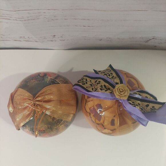 Set of 2-- 1997 Barbie Christmas Ornament 4" inches Round - Picture 2 of 8